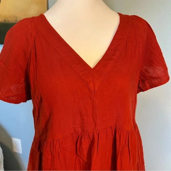 Old Navy Red Flutter-Sleeve Summer Dress - M - Picture 2 of 7